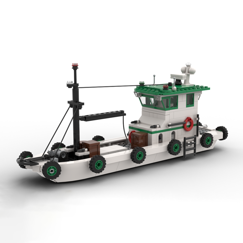 Fishing Equipment Gifts - 낚시 보트 모델 MOC 빌딩 블록