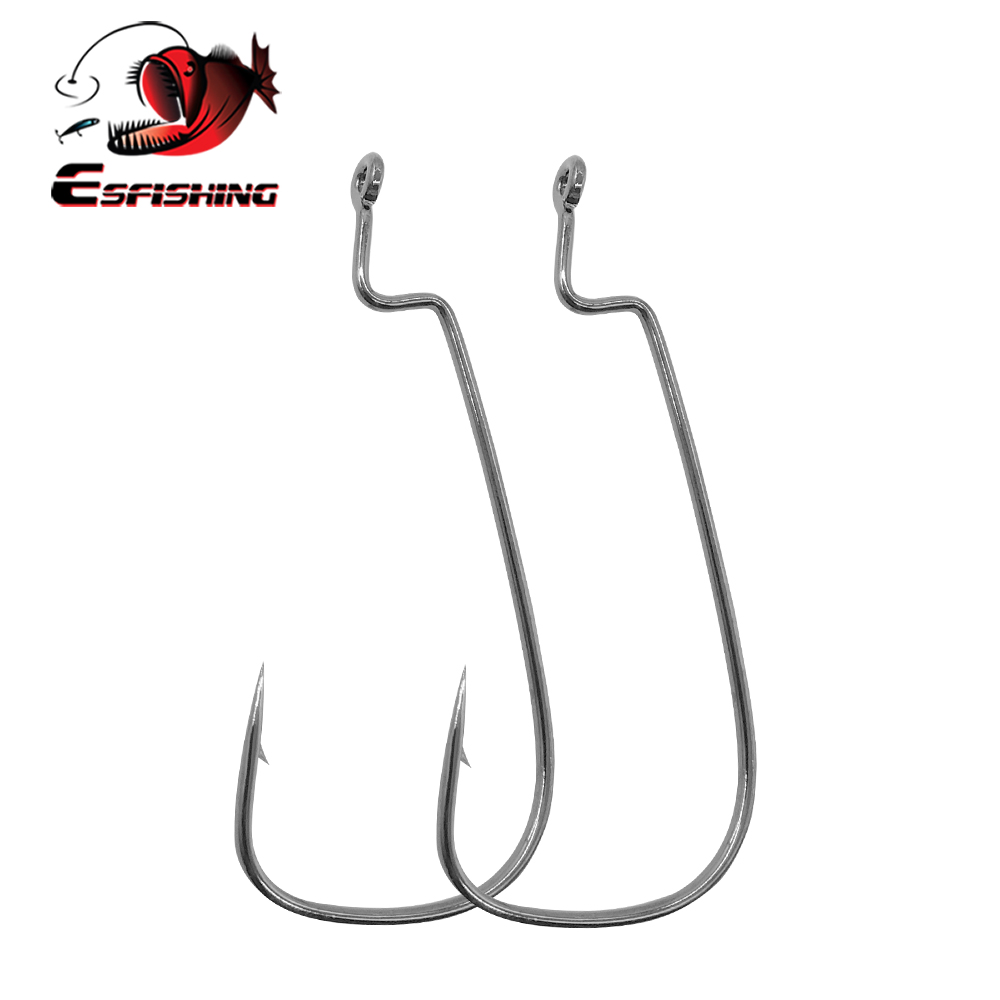Fishing Equipment Ebay - ESFISHING 좁은 배꼽 오프셋 후크 탄소강