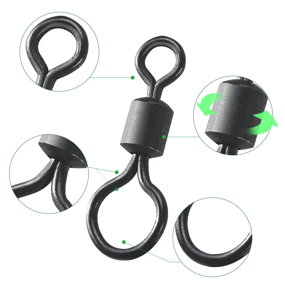 100개입 잉어 낚시 스위벨 빅아이 롤링 스위벨 무광  - Fishing Equipment Carp 리뷰 및 가격