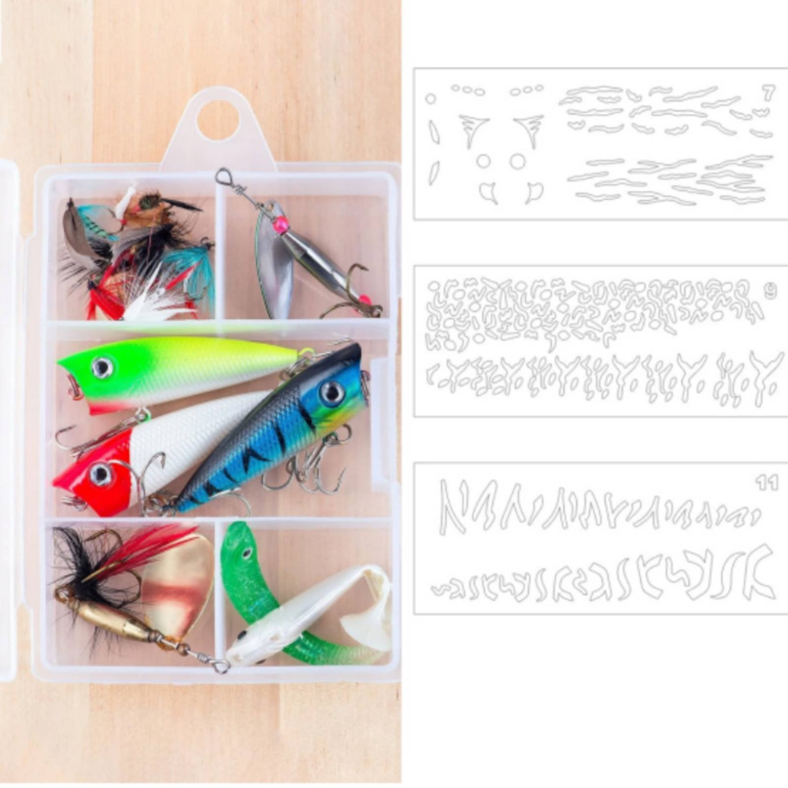 루어 페인팅 템플릿 DIY 루어 페인팅 스텐실 낚시 템 - Fishing Gear 리뷰 및 가격
