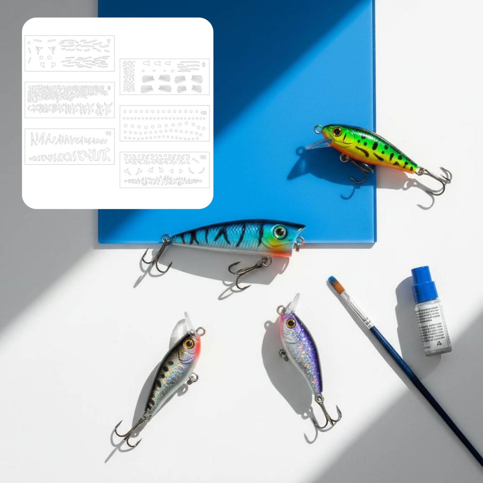 루어 페인팅 템플릿 DIY 루어 페인팅 스텐실 낚시 템 - Fishing Gear 리뷰 및 가격