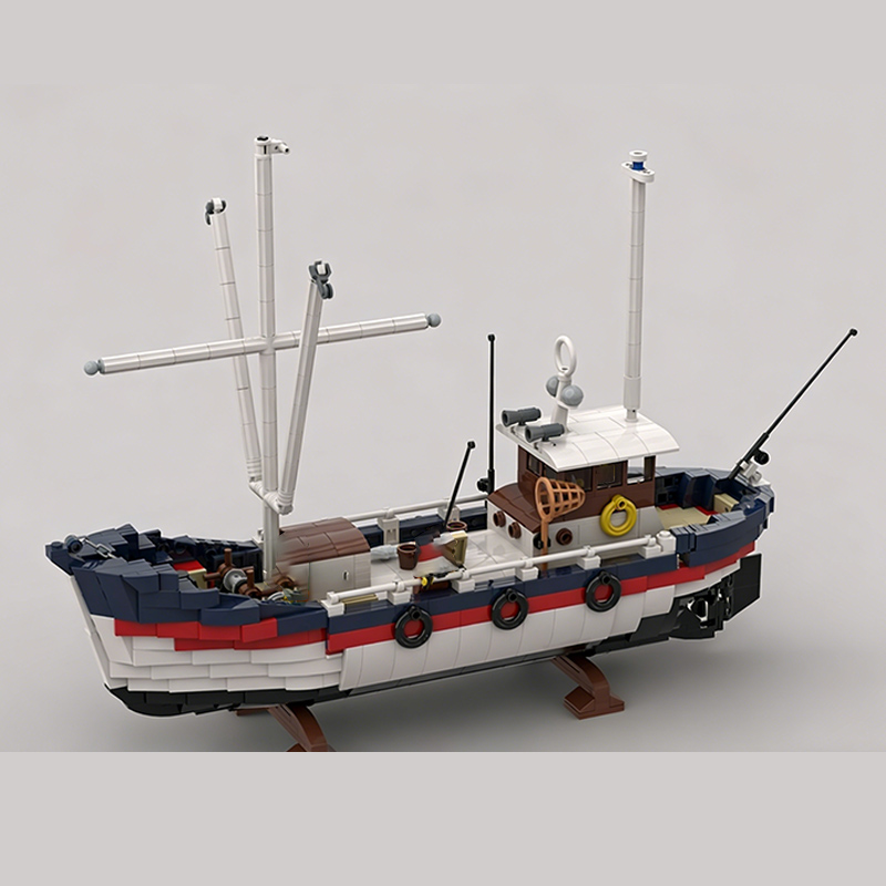 나무로 만든 낚시 트롤러 모델 MOC 조립 블록 전쟁  - Fishing Equipment Gifts 리뷰 및 가격